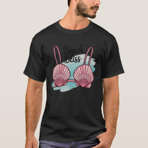 Strand Glück Lustig Cute Shell Bikini Sommer T-Shirt