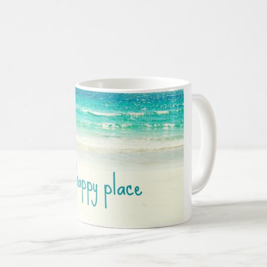 Strand-glückliche Platz-Tasse Kaffeetasse (VorderseiteRechts)