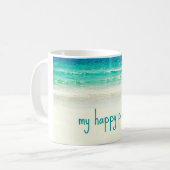 Strand-glückliche Platz-Tasse Kaffeetasse (Vorderseite Links)