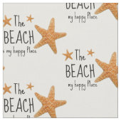 Strand-glückliches Platzstarfish-Gewebe Stoff (Nahaufnahme)