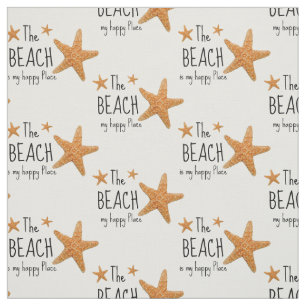 Strand-glückliches Platzstarfish-Gewebe Stoff