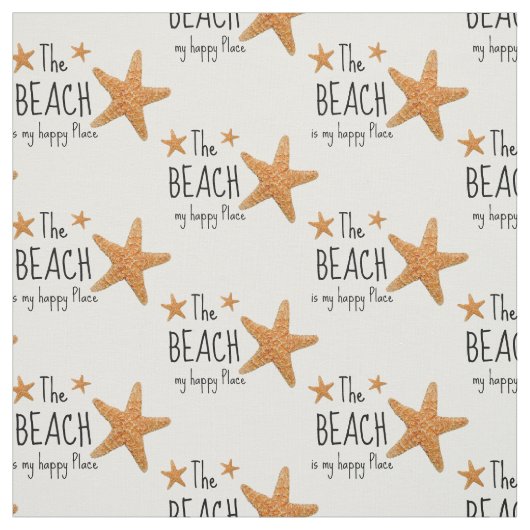 Strand-glückliches Platzstarfish-Gewebe Stoff (Muster)