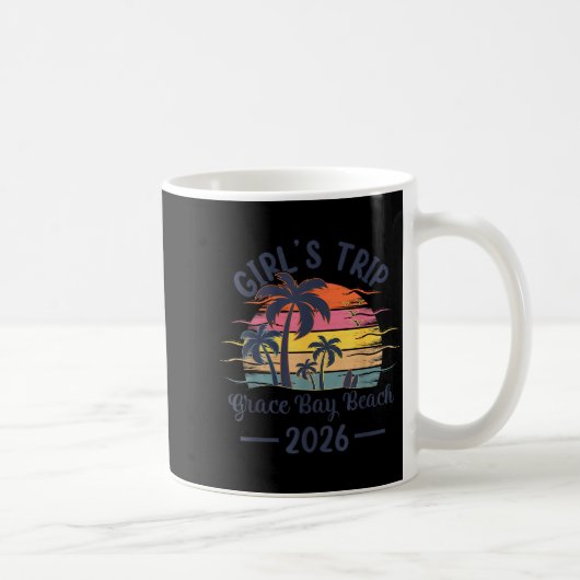 Strand Grace Bay Mädchen Reise Grafik Kunst Kaffeetasse (Rechts)