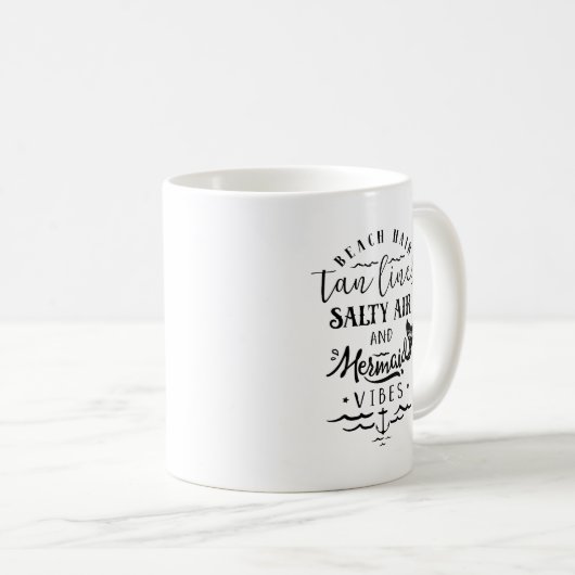 Strand-Haar, TAN-Linien, salzige Luft u. Kaffeetasse (VorderseiteRechts)