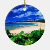 Strand Haena Kauai Hawaii Keramik Ornament (Vorne)
