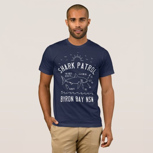 Strand-Haifisch-Patrouille Byron Bucht NSW T-Shirt (Vorne ganz)