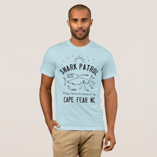 Strand-Haifisch-Patrouille - Kap-Furcht NC - T-Shirt (Vorne ganz)