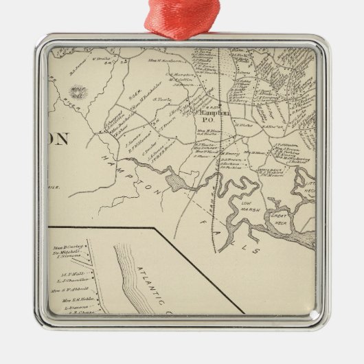 Strand Hamptons, Hampton Silbernes Ornament (Vorne)