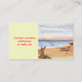 "Strand-Häschen-" Visitenkarte (Rückseite)