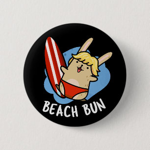 Strand-Hase Lustiger Hase Wortspiel Dunkler Hinter Button