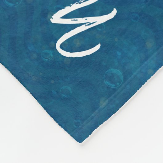 Strand-Haus-Blauwal SeeWhalecome | Gewohnheit Fleecedecke (Ecke)