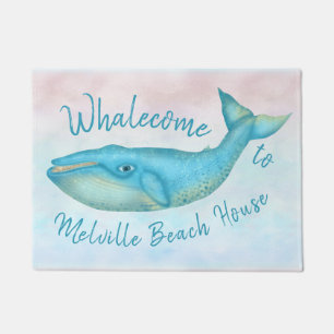 Strand-Haus-Blauwal SeeWhalecome   Name Fußmatte