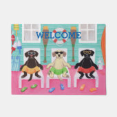 Strand-Haus-Labrador-Jungen-Tür-Matte Fußmatte (Vorderseite)