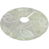 Strand-Haus-Meer Polyester Weihnachtsbaumdecke (Schrägansicht)