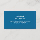 Strand-Haus-MietVisitenkarte Visitenkarte (Rückseite)