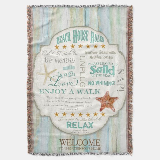 Strand-Haus ordnet die personalisierte Küste-Hütte Decke (Vorderseite Vertikal)
