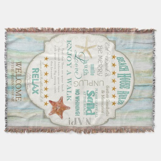 Strand-Haus ordnet die personalisierte Küste-Hütte Decke (Vorderseite)