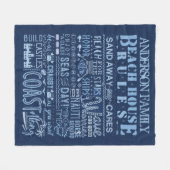 Strand-Haus ordnet Fleecedecke (Vorderseite (Horizontal))