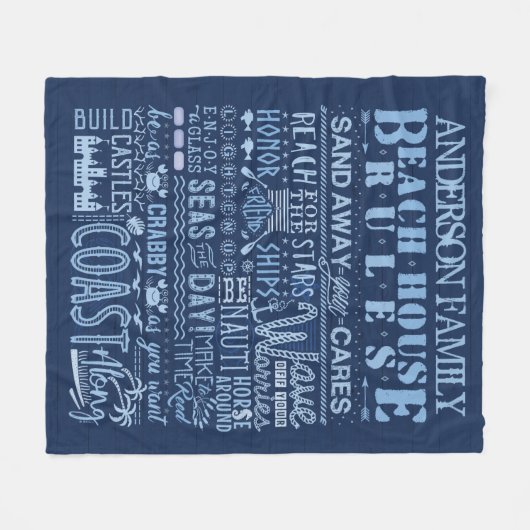 Strand-Haus ordnet Fleecedecke (Vorderseite (Horizontal))