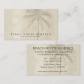 Strand-Haus-Willkommen Visitenkarte (Vorne/Hinten)