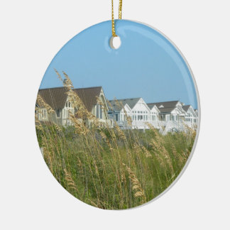 Strand-Häuser und Strandhafer Keramikornament