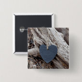 Strand-Herz Button (Vorne & Hinten)