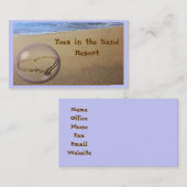 Strand-Herz im Sand Visitenkarte (Vorne/Hinten)