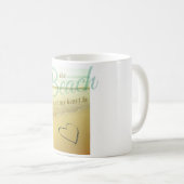 Strand-Herz-Tasse Kaffeetasse (VorderseiteRechts)