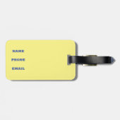 "STRAND, HIER KOMME ICH!" /Beach Szene Gepäckanhänger (Rückseite horizontal)