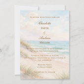 Strand Hochzeit am Meer Einladung (Vorderseite)