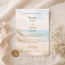 Strand Hochzeit am Meer Einladung