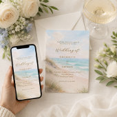 Strand Hochzeit am Meer Einladung