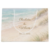 Strand Hochzeit am Meer Große Geschenktüte (Vorderseite)