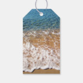 Strand Hochzeit Blaues Meer und Sand Tropical Geschenkanhänger (Rückseite)