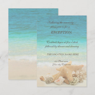 Strand Hochzeit Muscheln Empfang Einladung