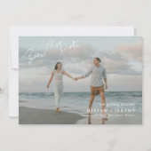 Strand Hochzeit Save the Date | Foto (Vorderseite)