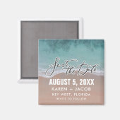 Strand-Hochzeit Save the Date Magnet (Vorderseite/Rückseite)