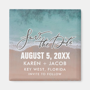Strand-Hochzeit Save the Date Magnet
