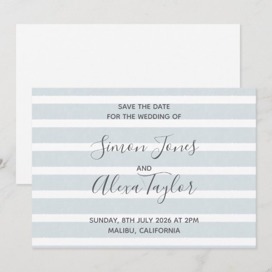 Strand Hochzeit Save-the-Date Save The Date (Vorne/Hinten)