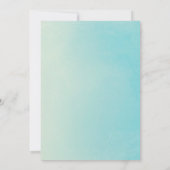 Strand Hochzeit Seaside/Ocean Palm Trees Wedding Einladung (Rückseite)