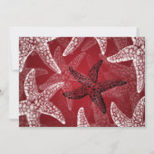 Strand Hochzeit Starfish Red Einladung (Vorderseite)