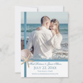 Strand Hochzeit Starfish Sand Dollar Save the Date Einladung (Vorderseite)