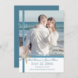 Strand Hochzeit Starfish Sand Dollar Save the Date Einladung