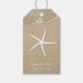 Strand Hochzeit Starfish & Sand Tropical Geschenkanhänger (Vorderseite)