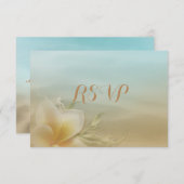 Strand-Hochzeit UAWG RSVP Karte (Vorne/Hinten)