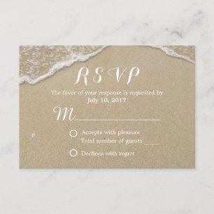 Strand-Hochzeit UAWG RSVP Karte