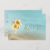 Strand-Hochzeit UAWG RSVP Karte (Vorne/Hinten)