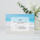Strand Hochzeit UAWG strand1 RSVP Karte (Stehend Vorderseite)