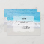 Strand Hochzeit UAWG strand1 RSVP Karte (Vorne/Hinten)