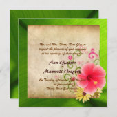 Strand-Hochzeits-Einladung Einladung (Vorne/Hinten)